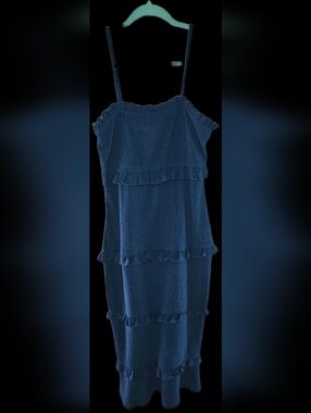 Cupshe Women Casual Strap Maxi Dress Size M Teal Color NWT